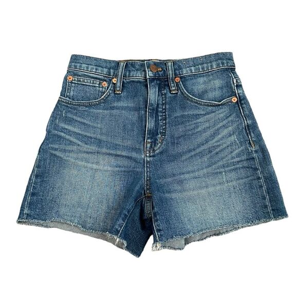 Madewell High-Rise Denim Shorts Cutoff Edition Glenoaks Wash Size 24 - Picture 4 of 10